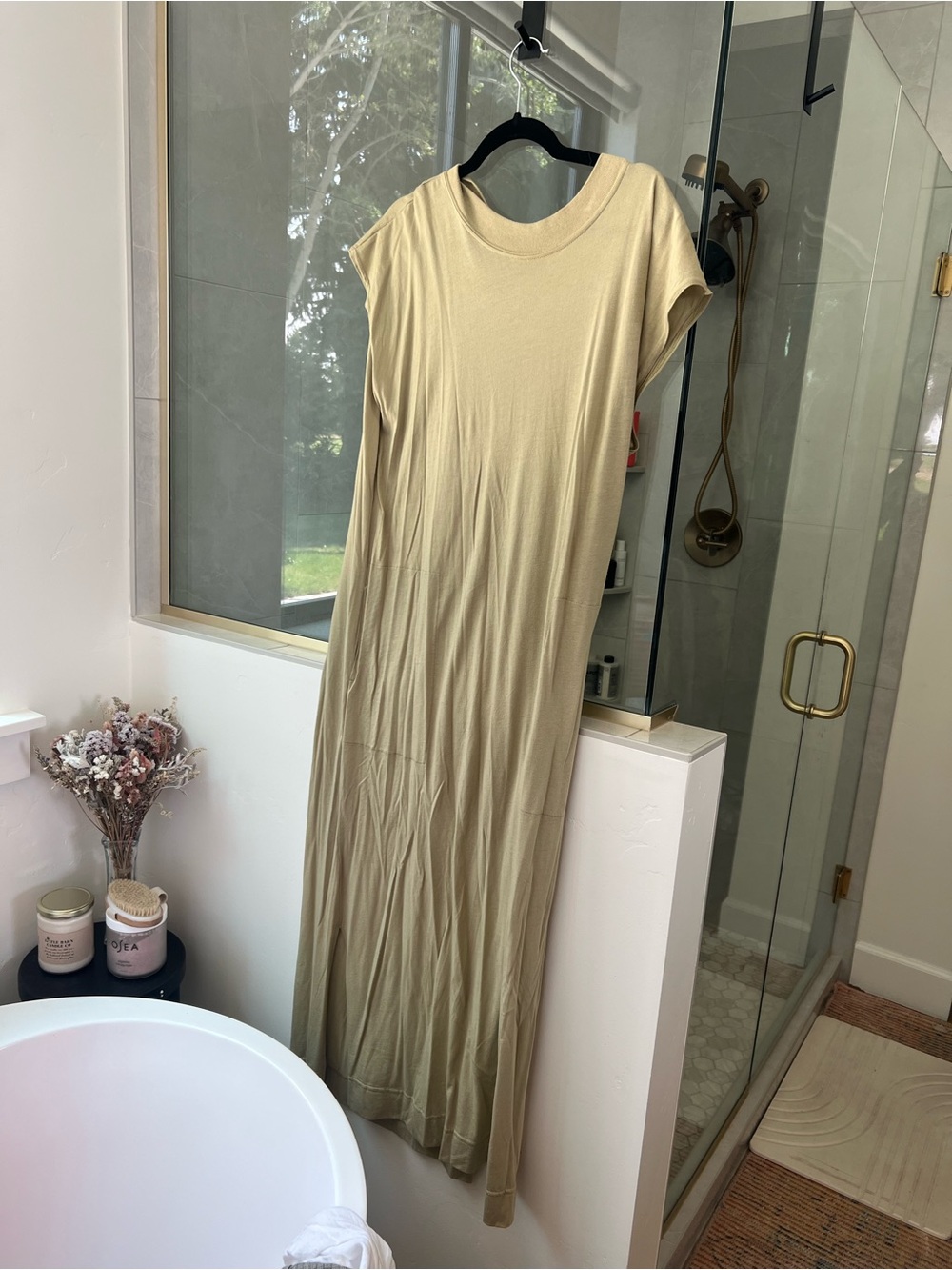 Free People Beige Maxi T-Shirt Dress - Women